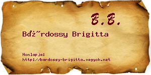 Bárdossy Brigitta névjegykártya