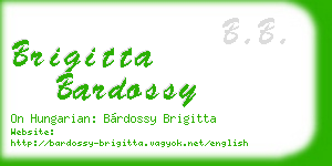 brigitta bardossy business card