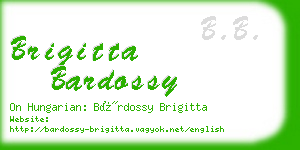 brigitta bardossy business card